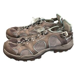 Salomon Brown Turquoise Techamphibian 2 Water Shoe Sandal Sz 7.5 Sporty Gorpcore